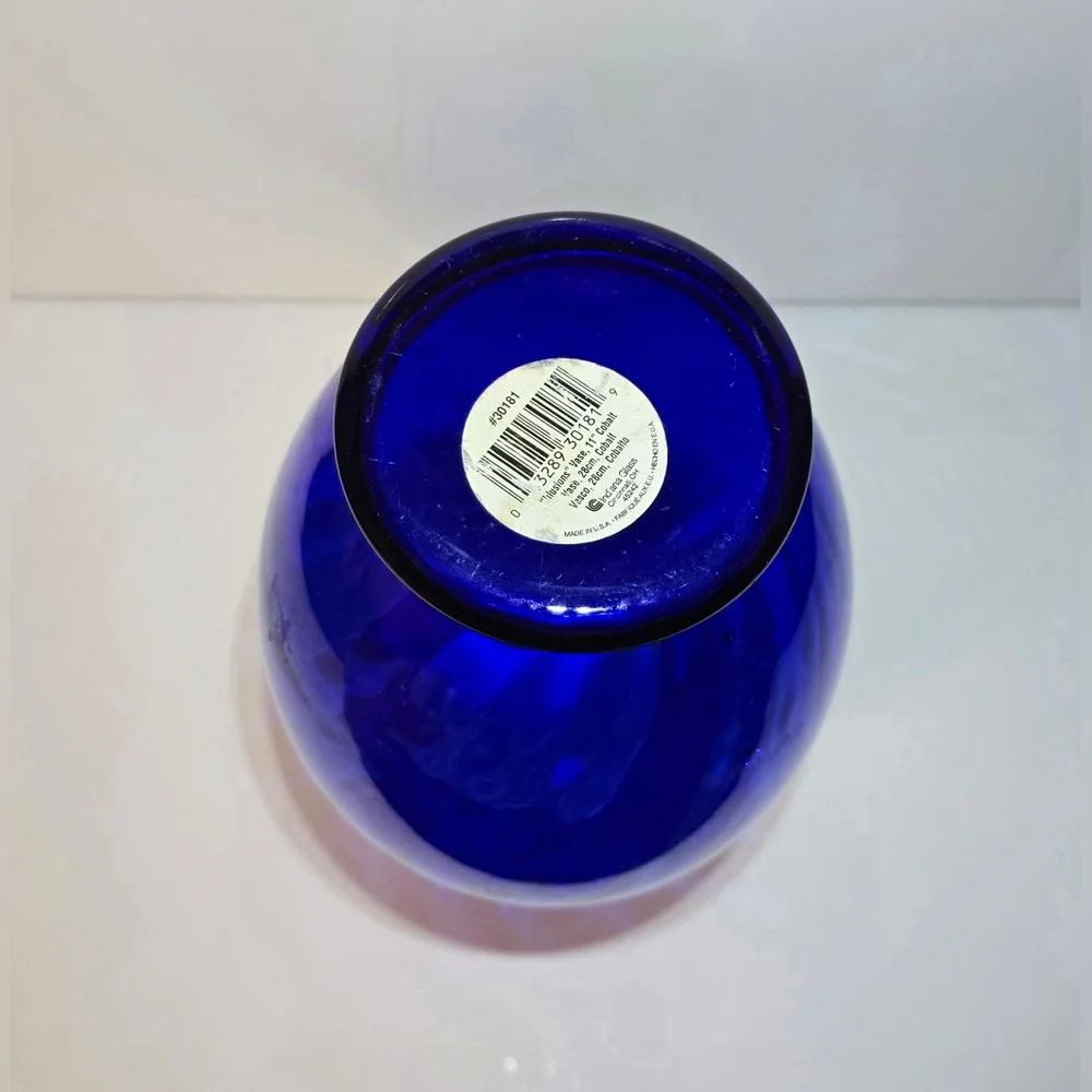 Indiana Glass 'Illusions' Cobalt Blue Vase 11